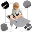 Kids Airplane Seat Extender Portable Travel Seat Cushion - Black - 3