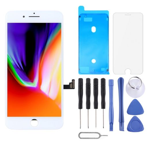 LCD Screen for iPhone 8 Plus with Digitizer Assembly - White - 1