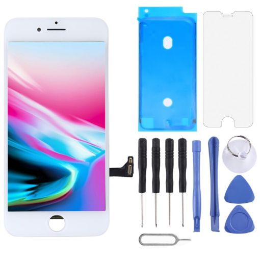 LCD Screen for iPhone 8 with Digitizer - White - 1