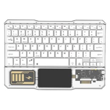 KB-333 RGB Backlit Wireless Bluetooth Keyboard - White - 1