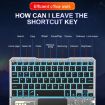 KB-333 RGB Backlit Wireless Bluetooth Keyboard - White - 5