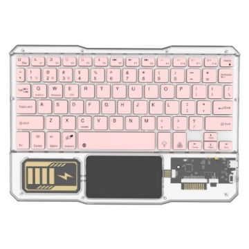 KB-333 RGB Backlit Wireless Bluetooth Keyboard (Pink) - 1