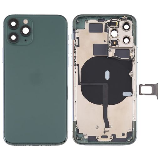 Green Battery Back Cover for iPhone 11 Pro Max with Side Keys & Card Tray - 1
