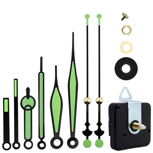 18.5mm Quartz Clock Movement + Luminous Hands DIY Kit - 1