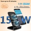 15W Desktop Wireless Charger Fast Charging Bracket - Black - 2
