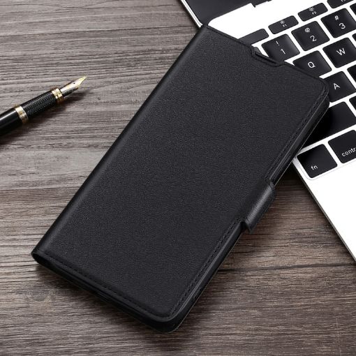 Ultra-thin Black Leather Phone Case for Nokia 7.2/6.2 - 1