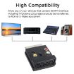 JUNSUNMAY 21 Pin Scart Male to Female S-Video 3 RCA Adapter - 5