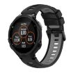 Garmin Forerunner 735/735XT Silicone Watch Band - Black/Grey - 1