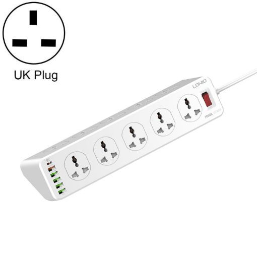 LDNIO SC10610 30W 10+6 Ports Fast Charging Socket UK Plug - 1
