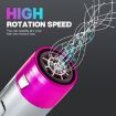 5-in-1 Hot-air Comb Hair Dryer Silver+Rose Red - 5