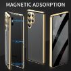 Samsung Galaxy S24 Ultra 5G Privacy Full Cover Magnetic Metal Tempered Glass Phone Case - 5