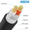 JUNSUNMAY Speakon Male to Male Speaker Adapter Cable - 6FT - 3