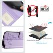 Oukitel C51 Cat Rat Embossed RFID Leather Phone Case (Purple) - 5