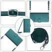 Oukitel C51 Cat Rat Embossed Pattern RFID Leather Phone Case - Peacock Green - 2