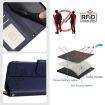 Oukitel C51 Cat Rat Embossed Pattern RFID Leather Phone Case Blue - 5