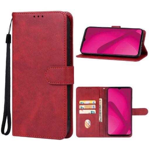 T-Mobile T Phone 2 5G Leather Phone Case - Red - 1
