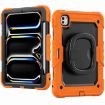 iPad Pro 11 2024 Silicone Tablet Case with Shoulder Strap - Orange - 2