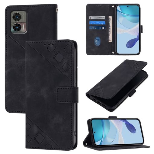 Motorola Edge 30 Neo Leather Phone Case - Black - 1