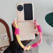 OPPO Find N3 Flip Phone Case with Rainbow Bracelet - Pink Green - 2