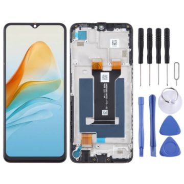 ZTE Blade V40 Design 8046 LCD Screen Digitizer Full Assembly with Frame - Black - 1