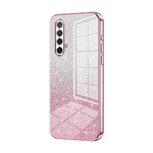 Realme X50/X50m 5G Pink Glitter Powder Electroplated Phone Case - 1