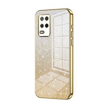 Realme 8 5G Gold Glitter Electroplated Phone Case - 1