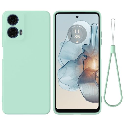 Green Liquid Silicone Shockproof Phone Case for Motorola Moto G24 Power - 1