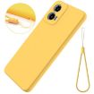 Yellow Liquid Silicone Shockproof Phone Case for Motorola Moto G34 - 6