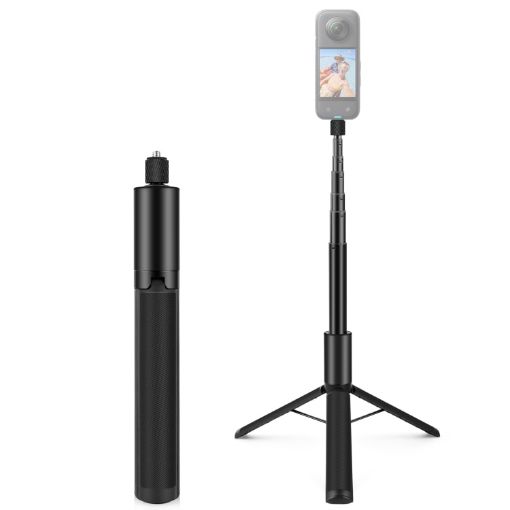 PULUZ 1.22m Selfie Stick with Tripod for Insta360 X4/X3 - 1