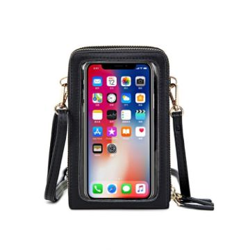 Black SJ617 Touch Screen Phone Bag Single-shoulder Bag - 1