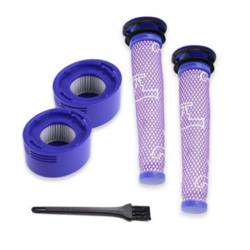 5 in 1 Pre & Rear Filter Core + Cleaning Brush for Dyson V7/V8 Vacuum - 1