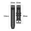 Garmin Fenix 6 Pro 22mm Silicone Watch Band - Black - 3