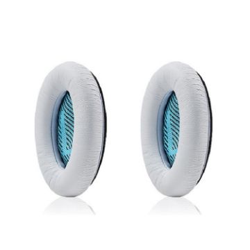 2 PCS BOSE QC15/QC25/QC35 Lambskin Leather Earphone Cover Earmuffs - White - 1