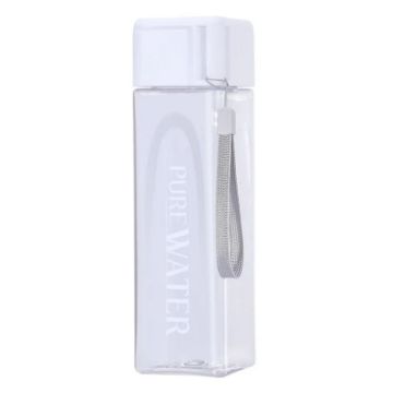 Simple Square Mug Portable Leak-Proof Plastic Cup Sports Camping Bottle - 1