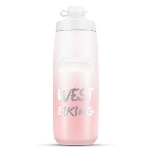 WEST BIKING 750ML Bicycle Water Bottle White Pink Gradient - 1
