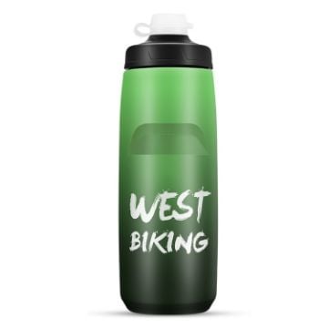 WEST BIKING 750ML Bicycle Water Bottle - Black Green Gradient - 1