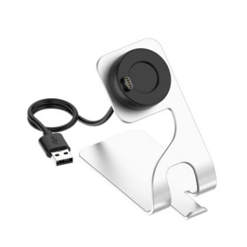 JUNSUNMAY Garmin Venu 3 Charger Holder - 1.5m (Silver) - 1
