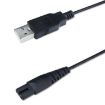 USB Charging Cable for Shaver/Water Refill Device - 1.25m - Black - 1