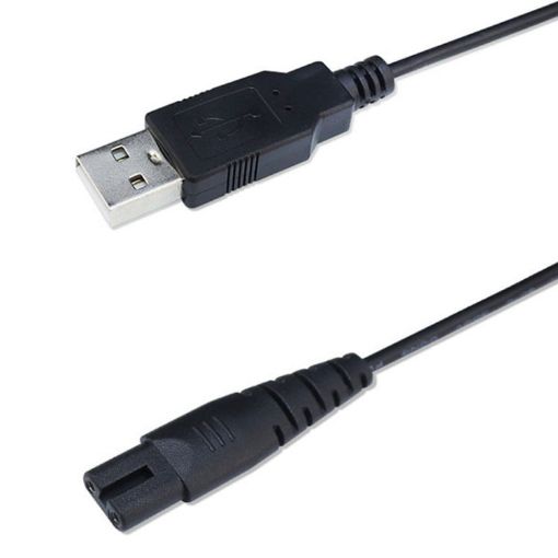 USB Charging Cable for Shaver/Water Refill Device - 1.25m - Black - 1