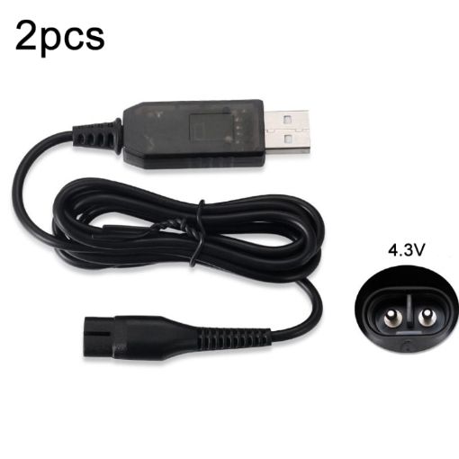 2pcs A00390 USB Charger Power Cord for PHILIPS Shaver RQ310 S510 YQ300 S100 - 1