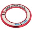 Fluorescent Aluminum Alloy Ignition Key Ring, Red - 3.4cm - 3