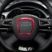 Red Audi Car Steering Wheel Decorative Ring Cover Trim Sticker - 1