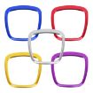 Blue Audi Car Steering Wheel Decorative Ring Cover Trim Sticker - 4