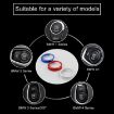 BMW Car Engine Start Key Push Button Ring Trim Aluminum Alloy Sticker (Silver) - 7