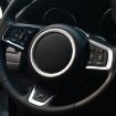 Jaguar Car Steering Wheel Aluminum Ring Cover - Silver - 1