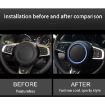Jaguar Car Steering Wheel Aluminum Ring Cover - Silver - 8
