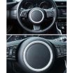 Jaguar Car Steering Wheel Aluminum Ring Cover - Silver - 9