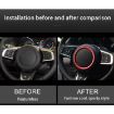 Red Aluminum Alloy Steering Wheel Cover for Jaguar - 8