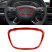 Red Audi Car Steering Wheel Ring Cover Trim Sticker - Decoration - 1