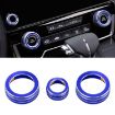 3 PCS Car Metal Air Conditioner Knob Case for Honda CR-V 2017 - Blue - 1